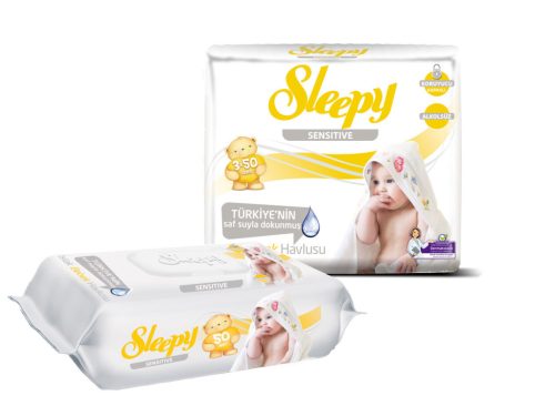 Sleepy nedves törlőkendő 50db-os Fedeles Sensitive(3csomag)