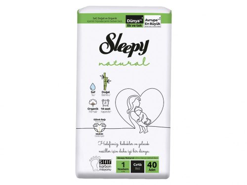 Sleepy Natural Ultra Sensitive Bambusz nadrágpelenka Újszülött 1 (2-5)/40db