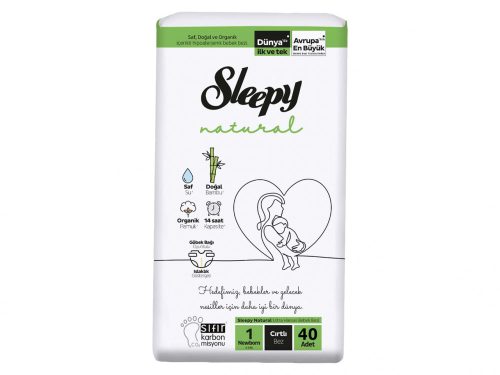 Sleepy Natural Ultra Sensitive Bambusz pelenka Újszülött 1 (2-5)(40db)