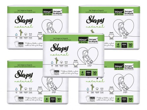 Sleepy Natural Ultra Sensitive Bambusz bugyipelenka Maxi 4 (7-14)(150db)