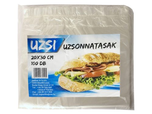 Uzsi uzsonnás tasak 2L 20x30cm - 100db