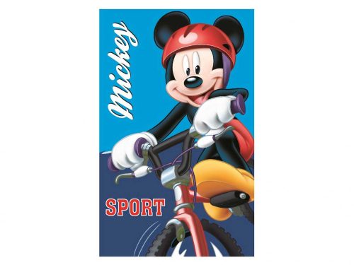 Mickey kéztörlő, arctörlő, törölköző - 35x65cm - Bicikli - Világoskék
