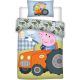 Peppa malac George's Tractor gyerek, ovis ágyneműhuzat 100×135cm, 40×60 cm