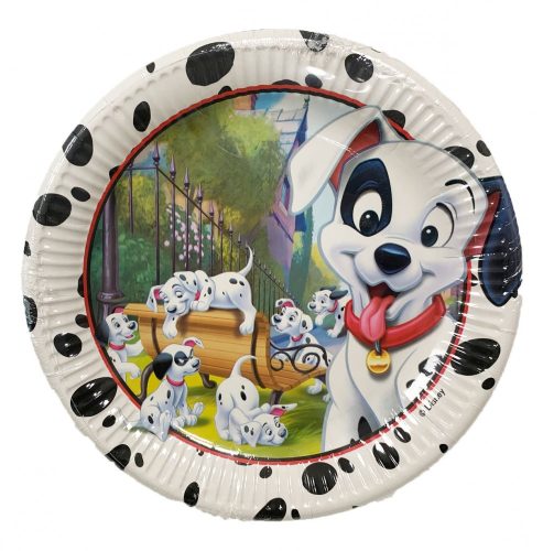 101 Dalmatians, Kiskutya Papírtányér 8 db-os 23 cm