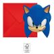 Sonic, a sündisznó Sega Party meghívó 6 db-os FSC