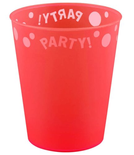 Red, Piros pohár, műanyag 250 ml