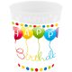Happy Birthday Streamers pohár, műanyag 250 ml