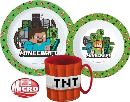 Minecraft étkészlet, micro műanyag szett