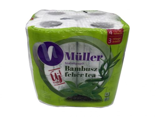 Müller wc-papír 8 tekercs 4 réteg - Bambusz és Fehér tea