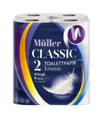 Müller wc-papír 8 tekercs 100 lap 3 réteg - Classic Plus