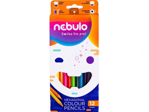 Nebulo színes ceruza 12db - Hatszög