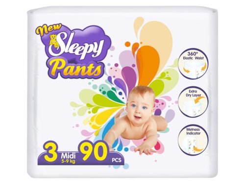 New Sleepy gumisderekú bugyipelenka vizeletjelző csíkkal Midi 3 (5-9)/90db