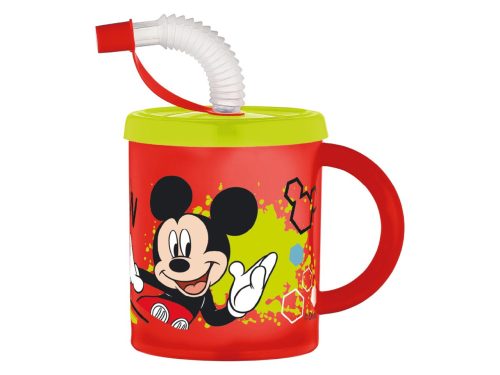 Mickey szívószálas műanyag bögre 210 ml
