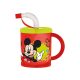 Disney Mickey szívószálas bögre, műanyag 210 ml