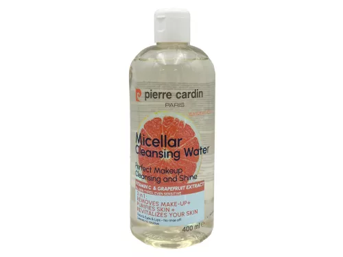 Pierre Cardin tisztító micellás víz 400ml - Rózsaszín grapefruittal és C-vitaminnal