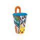 Pokémon Elements szívószálas pohár, műanyag 430 ml