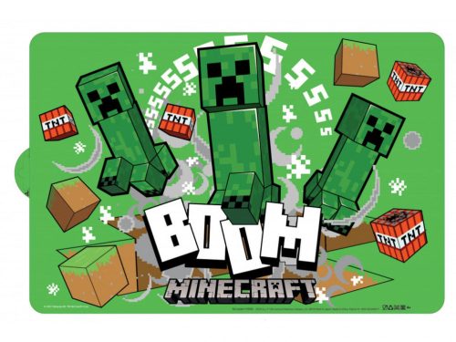 Minecraft tányéralátét - Zöld - BOOM