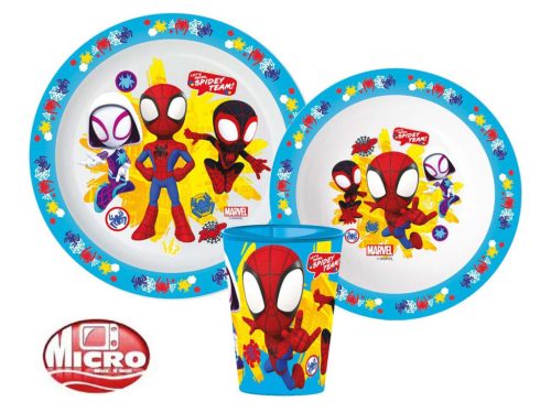 Pókember mikrózható műanyag étkészlet  - Spidey Team