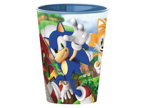 Sonic, a sündisznó mikrózható műanyag pohár 260 ml - Kék