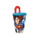 Superman szívószálas műanyag pohár 430 ml