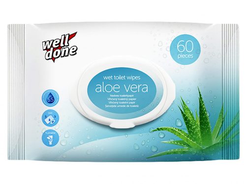 Well Done nedves wc-papír 60db - Aloe vera