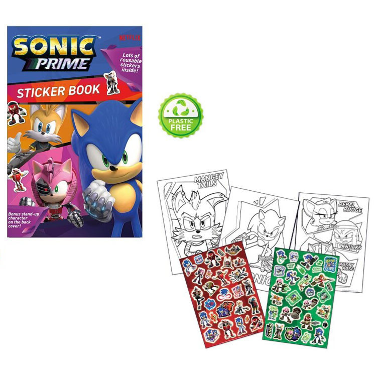 Sonic, a sündisznó Prime színező + matrica szett